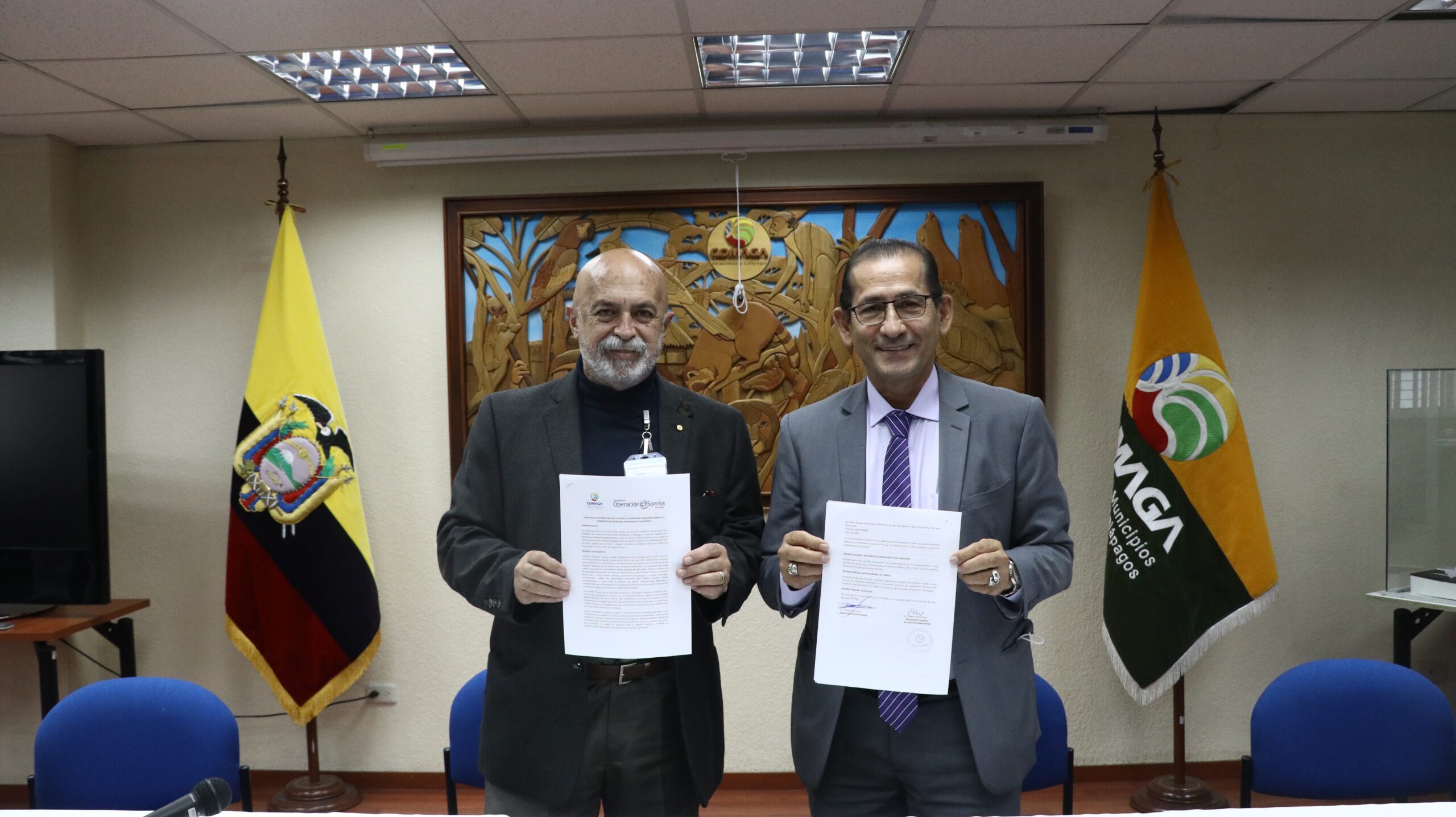 COMAGA y Fundación Operación Sonrisa Ecuador firmaron convenio de ayuda mutua