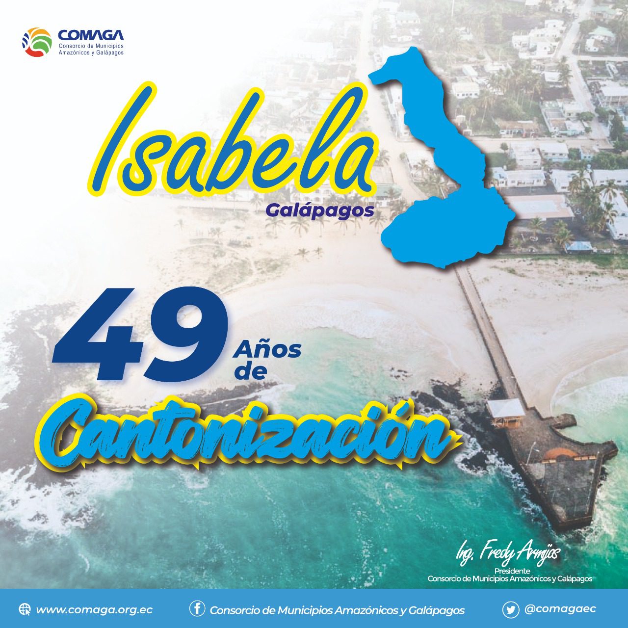 COMAGA rinde homenaje al Cantón Isabela en sus 49 años