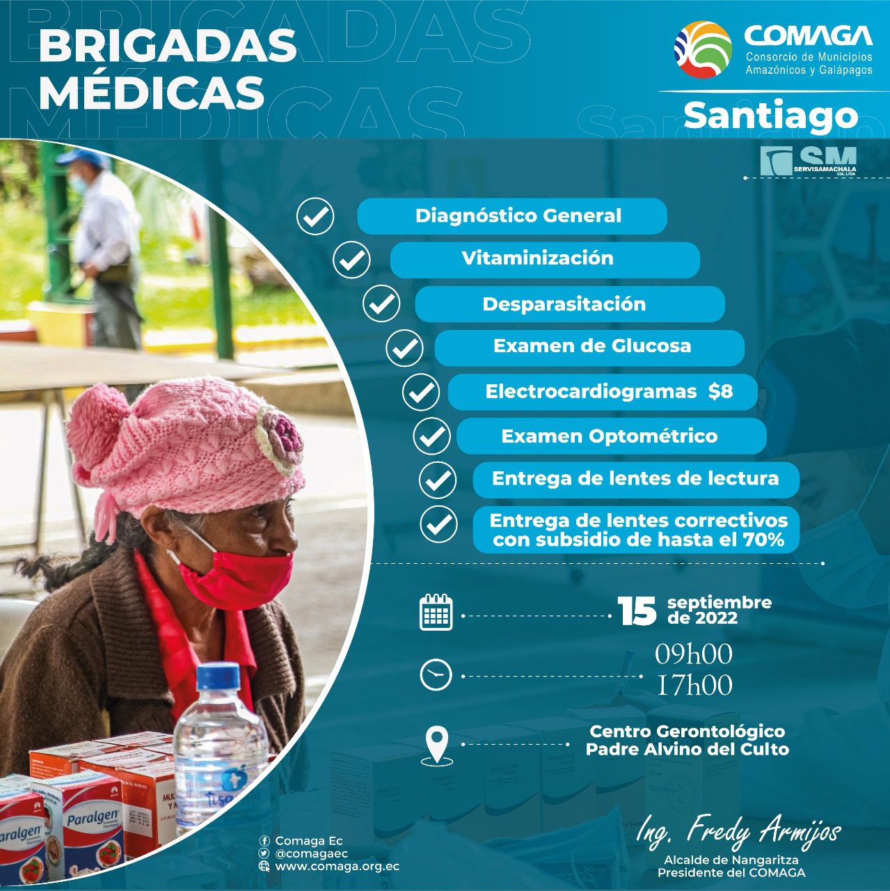 Brigadas médicas se desarrollan en los cantones asociados