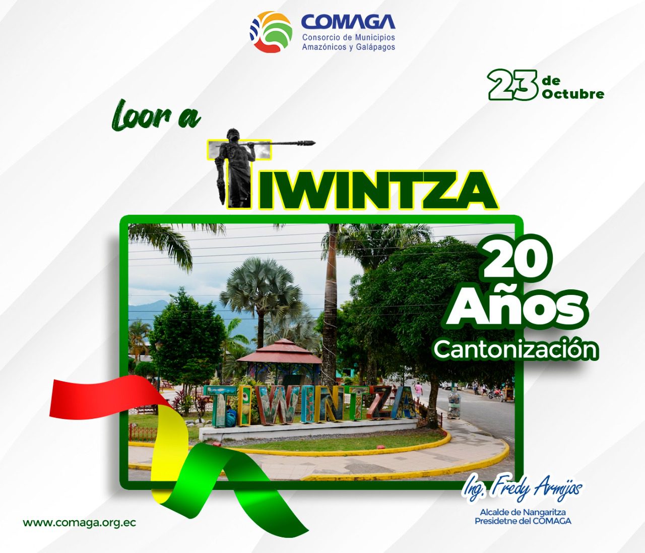 El COMAGA rinde homenaje a Tiwintza en su aniversario de cantonización