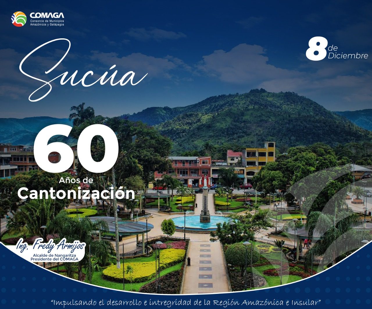 COMAGA rinde homenaje a Sucúa en su aniversario de cantonización