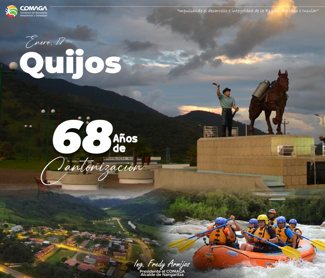 Quijos celebra su 68 aniversario de cantonización