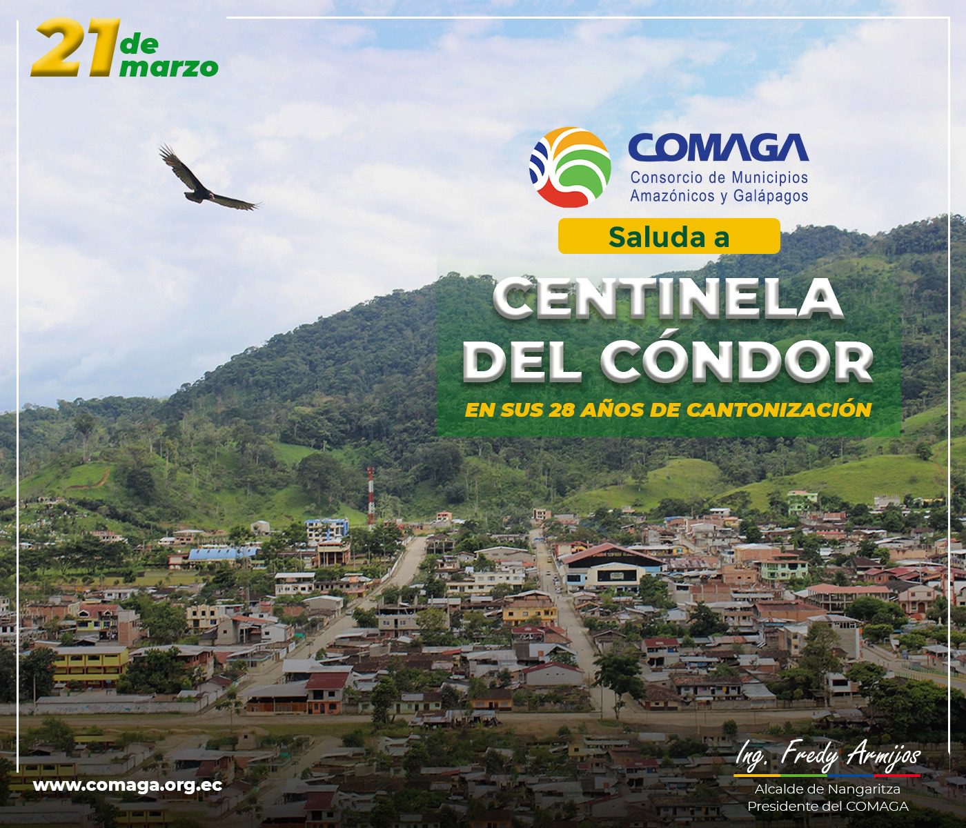 Centinela del Cóndor celebra su aniversario de Cantonización