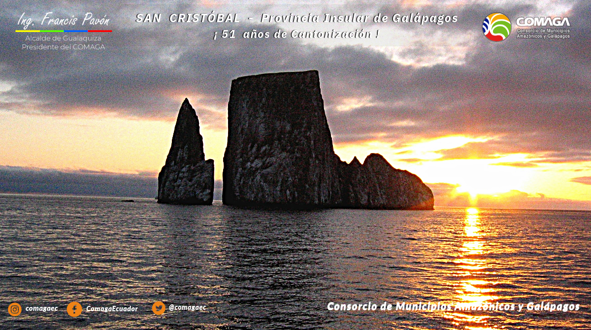 COMAGA rinde homenaje a San Cristóbal cantón de la Región Insular de Galápagos