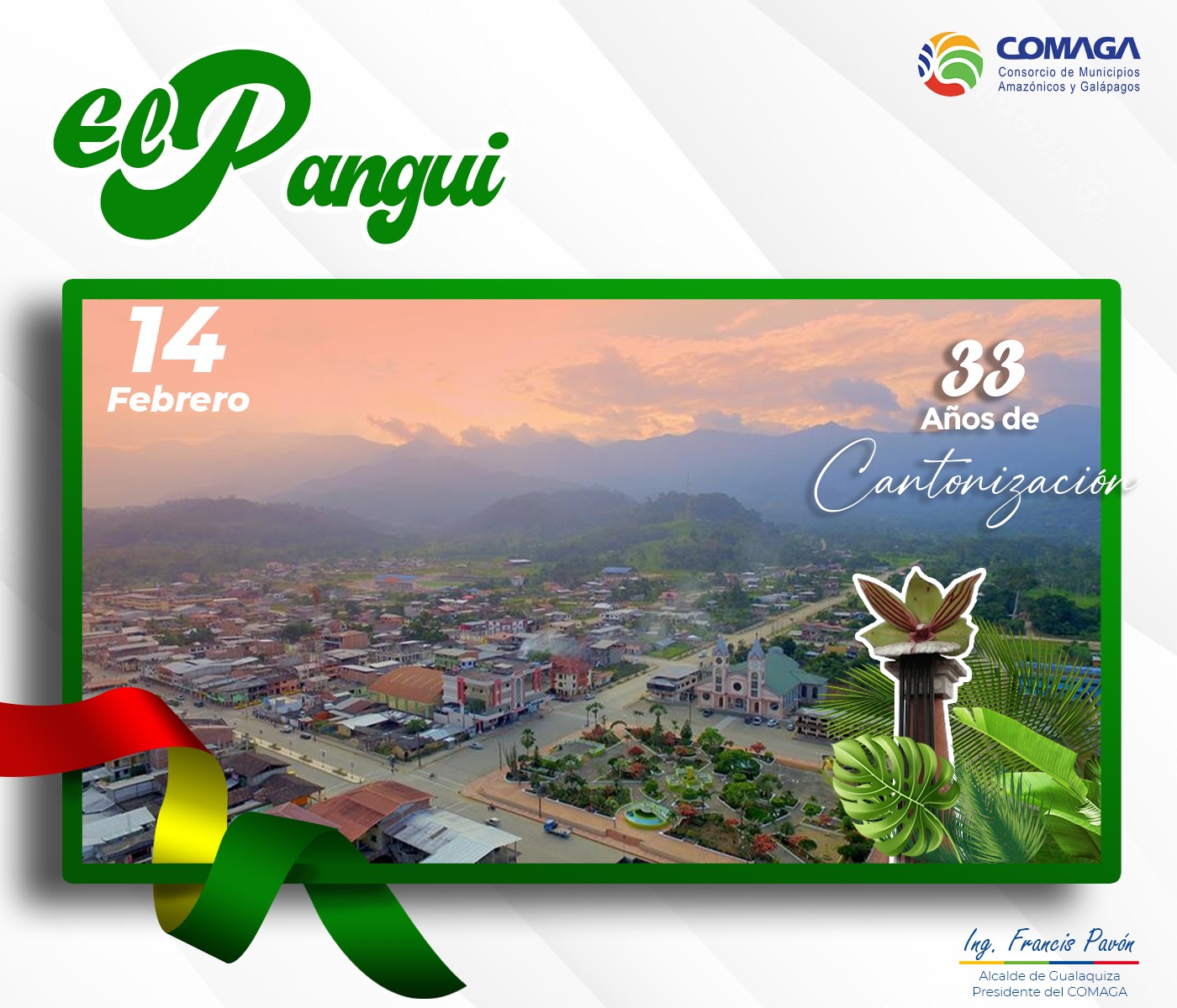 El Pangui celebra su 33 aniversario de cantonización