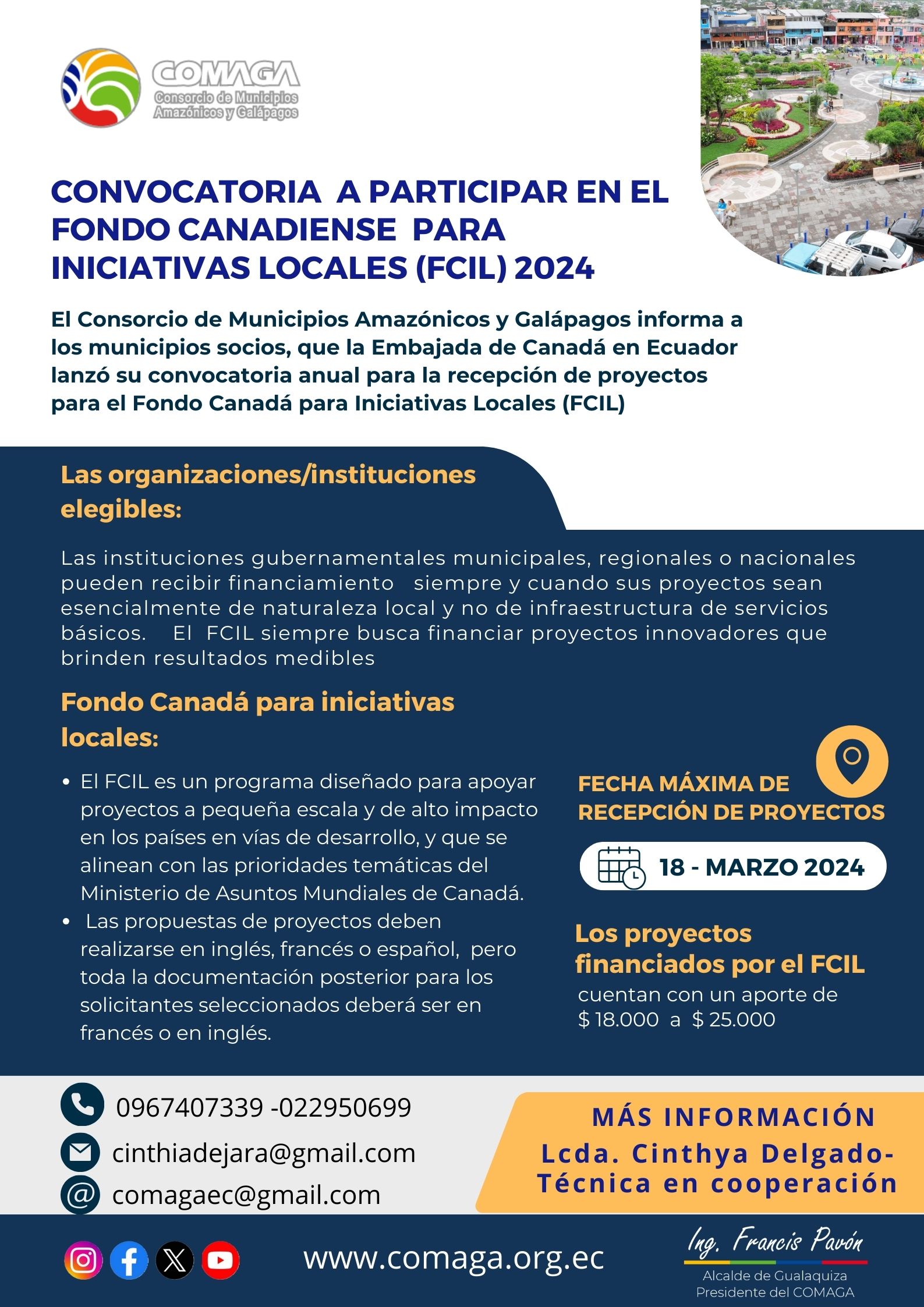 Convocatoria a participar en el Fondo Canadiense para Iniciativas Locales (FCIL) 2024