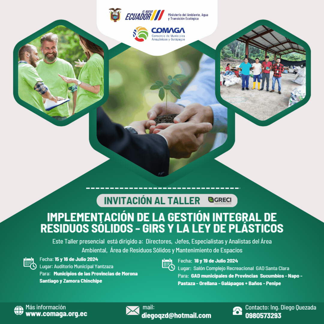 COMAGA y Ministerio de Ambiente inician capacitaciones sobre Gestión Integral de Residuos Sólidos y la Ley de Plásticos, en territorio