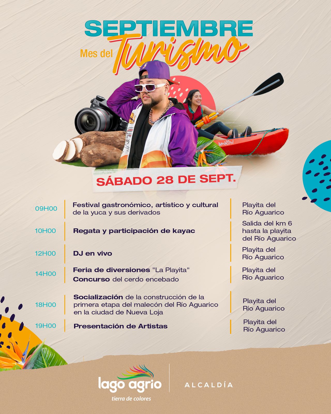 LAGO AGRIO en el mes del turismo invita a participar en sus actividades programadas