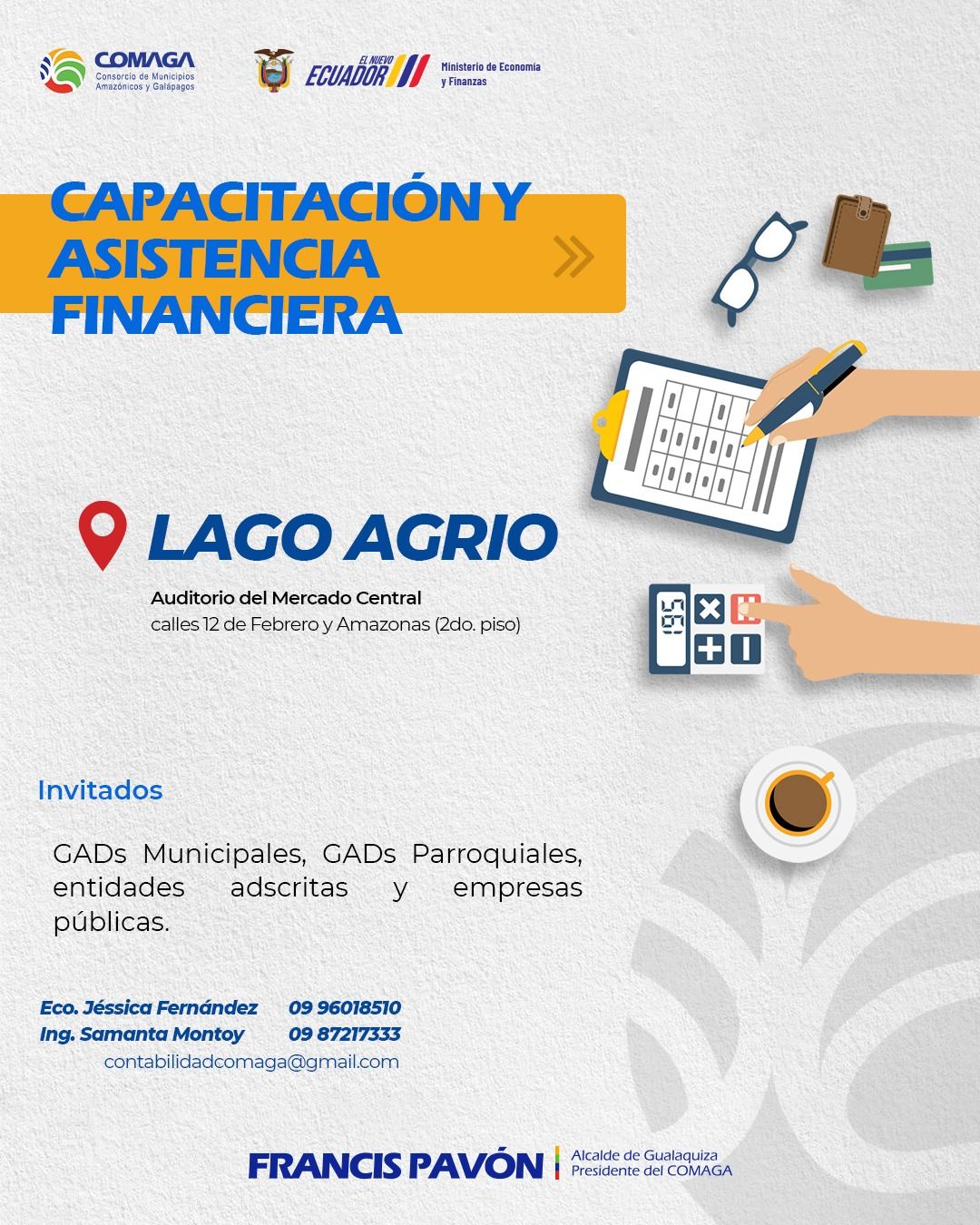 COMAGA INICIA LA CAPACITACIÓN Y ASISTENCIA TÉCNICA FINANCIERA, EN TERRITORIO