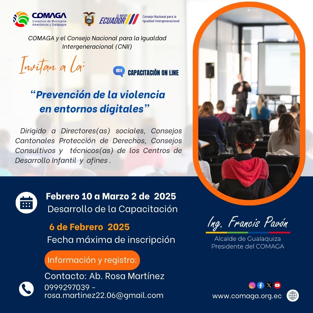 Capacitación sobre la ““Prevención de la violencia en entornos digitales””