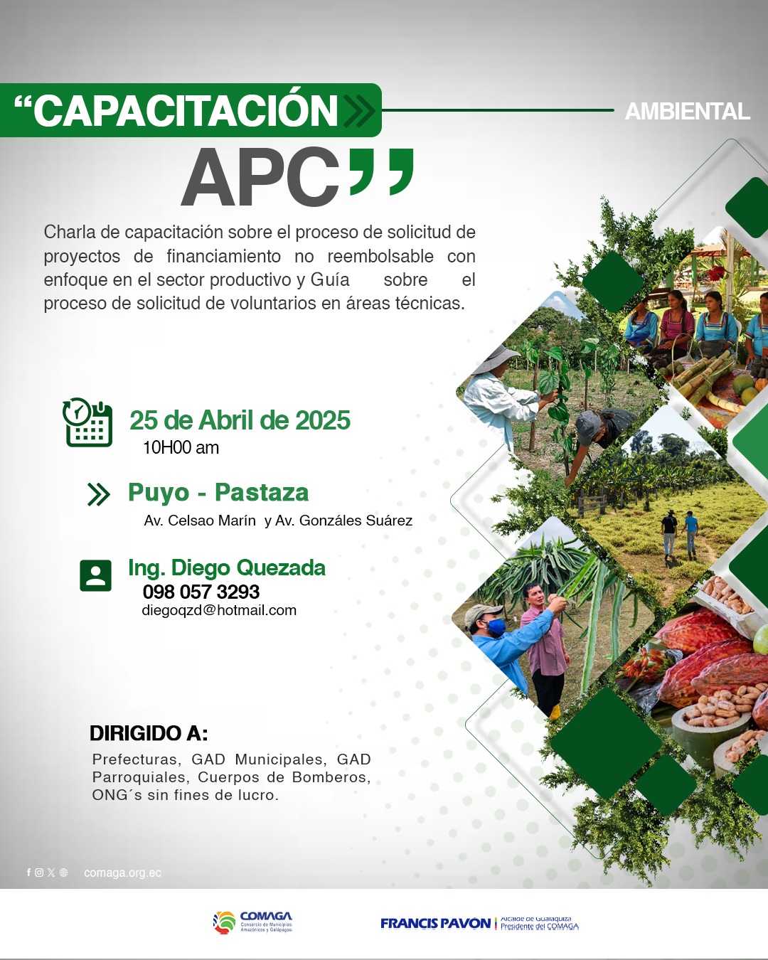 Capacitación sobre procesos de solicitud de Proyectos de Financiamiento No Reembolsable