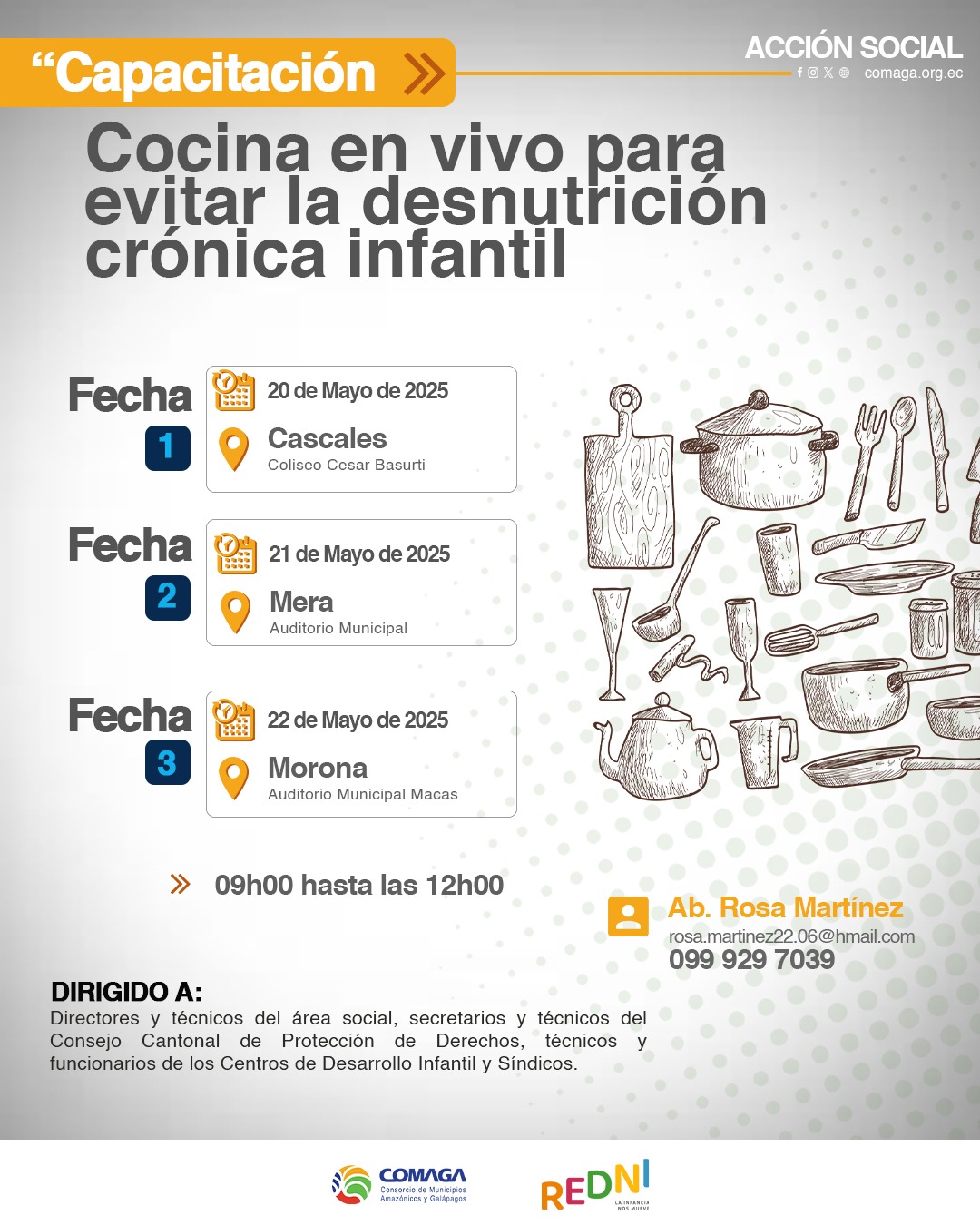 COMAGA capacita: para evitar la desnutrición crónica infantil