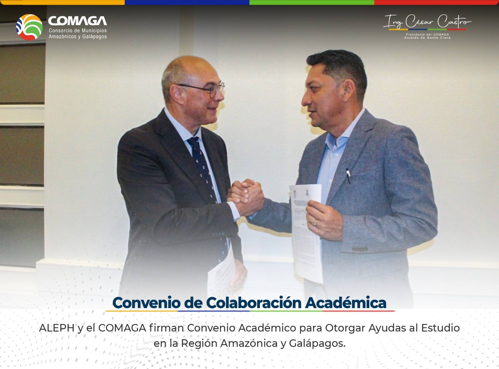 Suscripción de convenio de cooperación con la Institución Educativa ALEPH