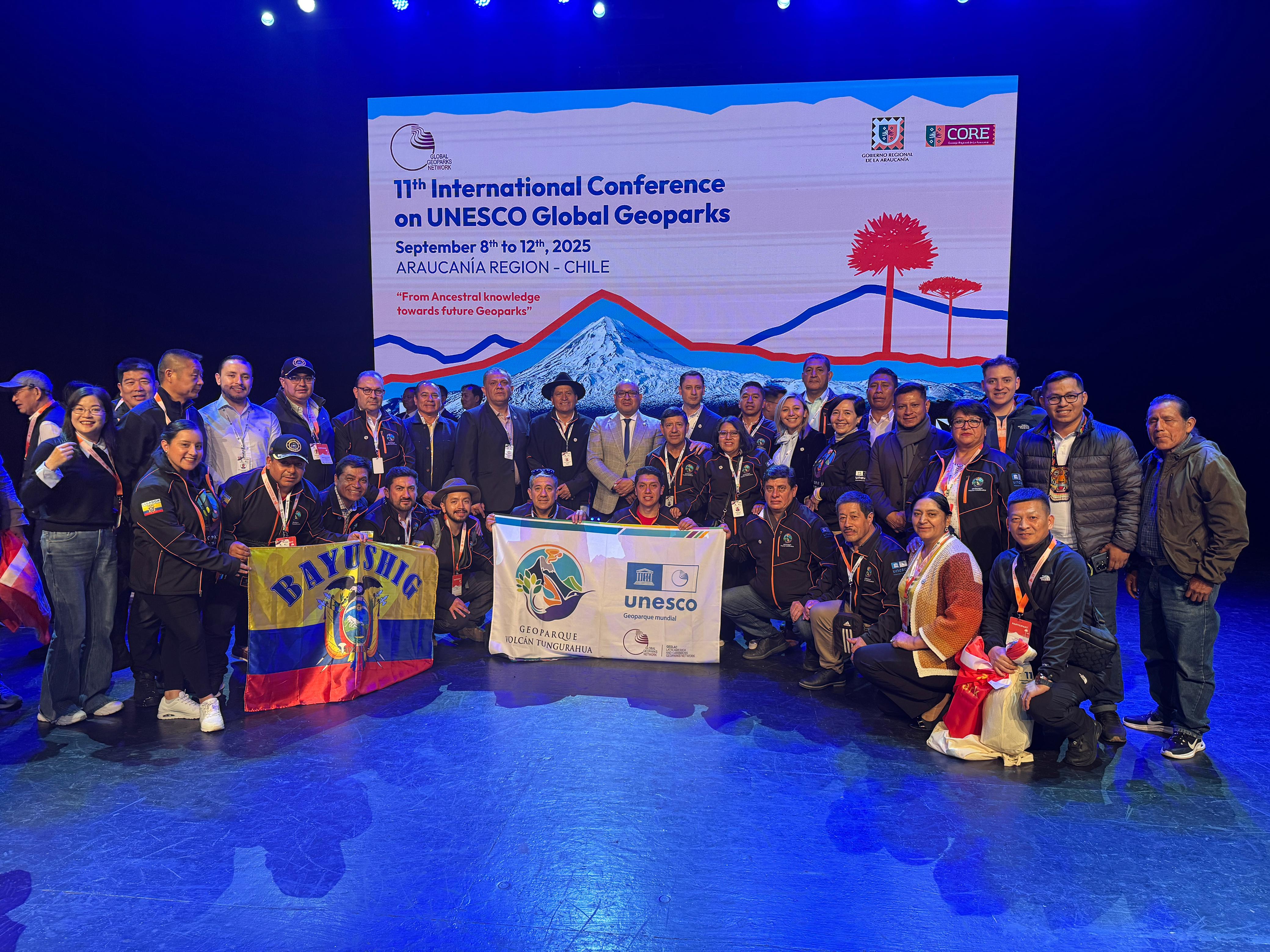 Penipe participa en la 11.ª Conferencia Mundial de Geoparques UNESCO en Temuco, Chile