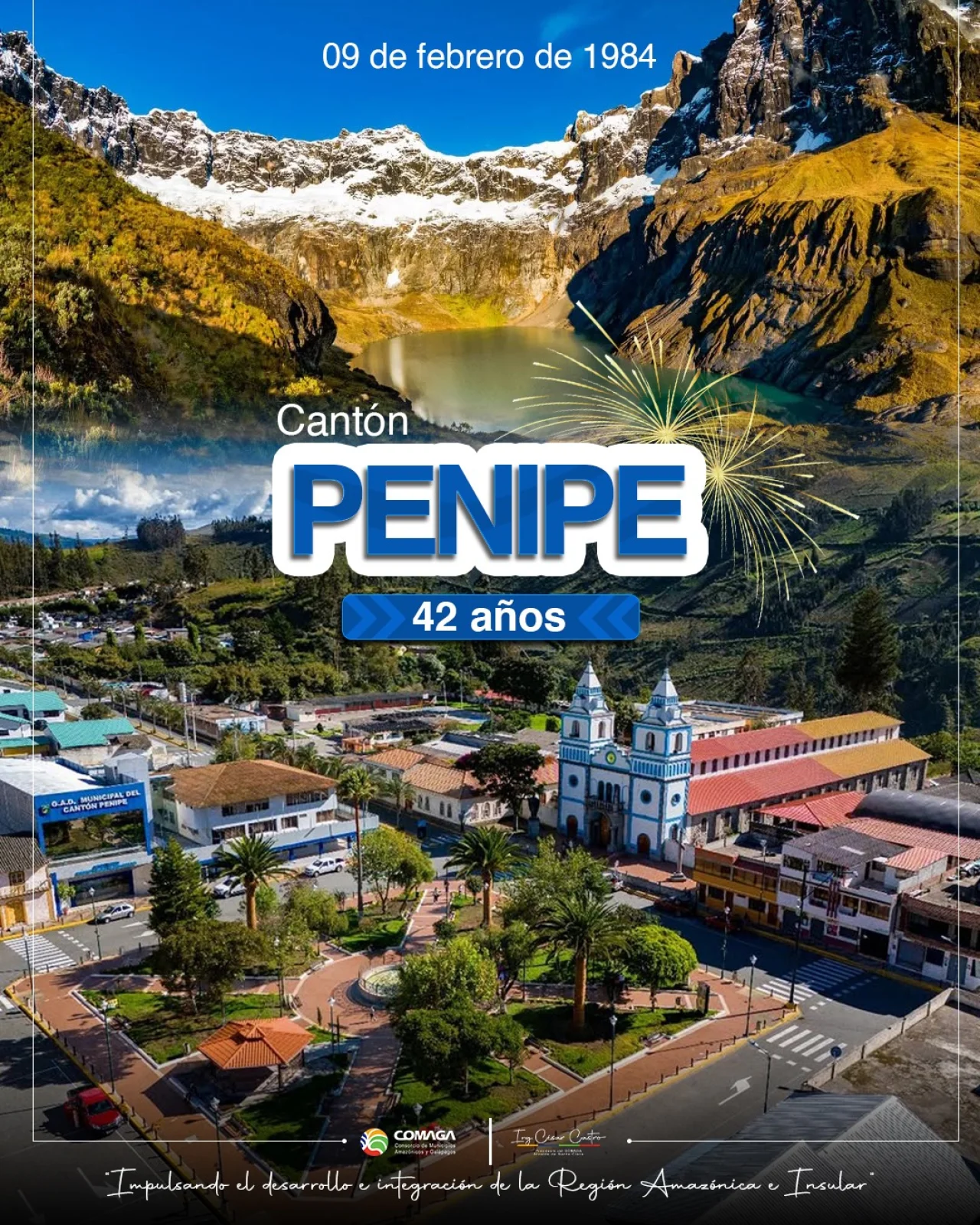 COMAGA rinde homenaje a Penipe en el aniversario de cantonización