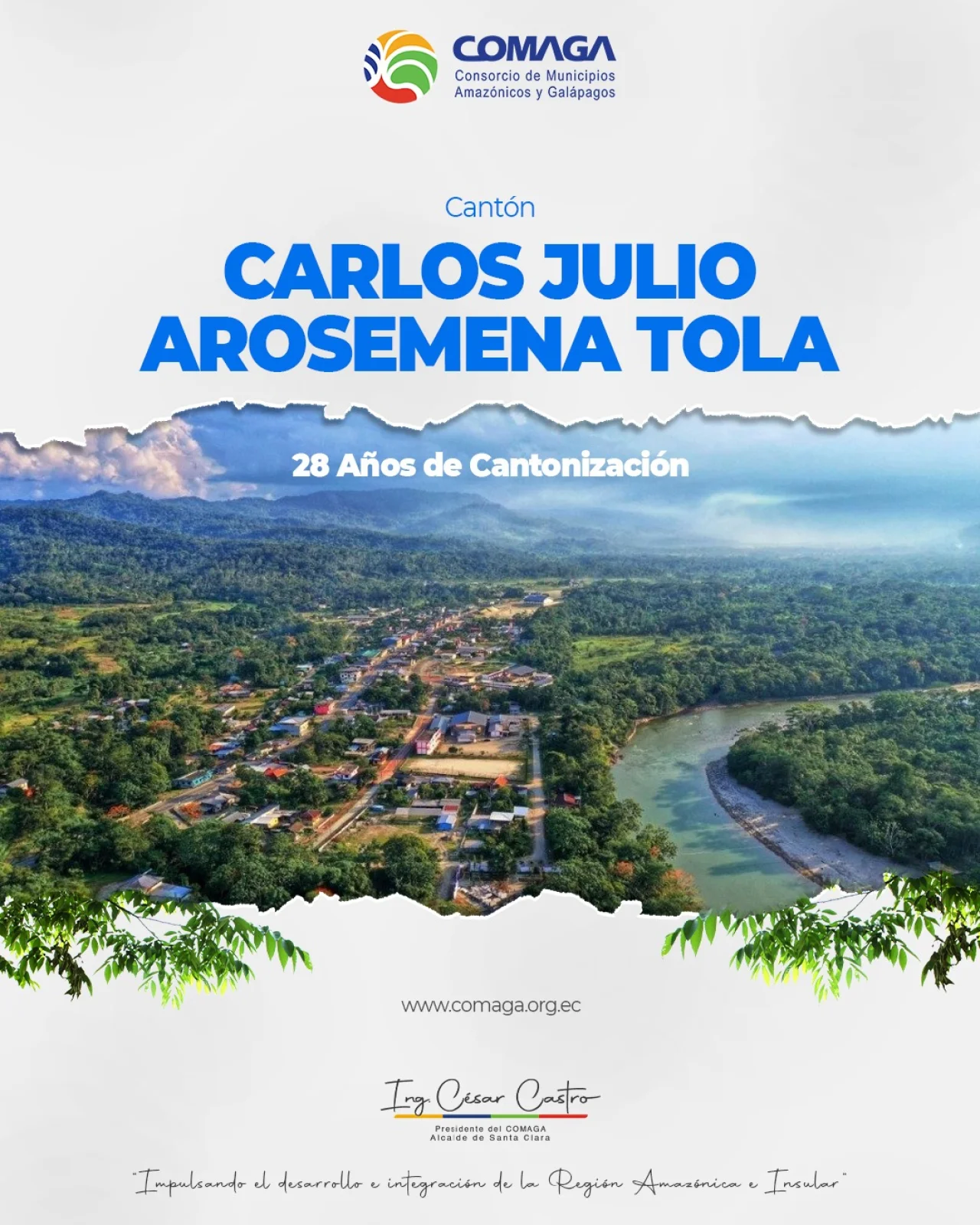 Arosemena Tola celebra su aniversario de cantonización 